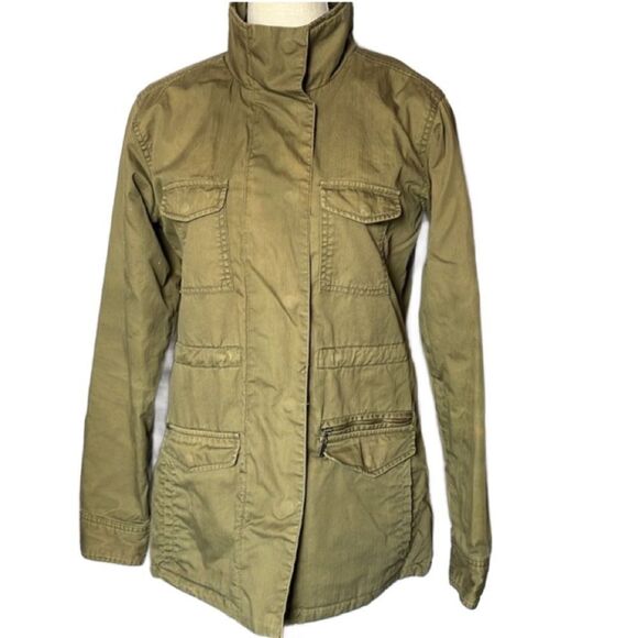 Toad & Co. Horny Toad Olive Green Utility Jacket w/Plaid Interior (Size: Small) - Picture 4 of 16